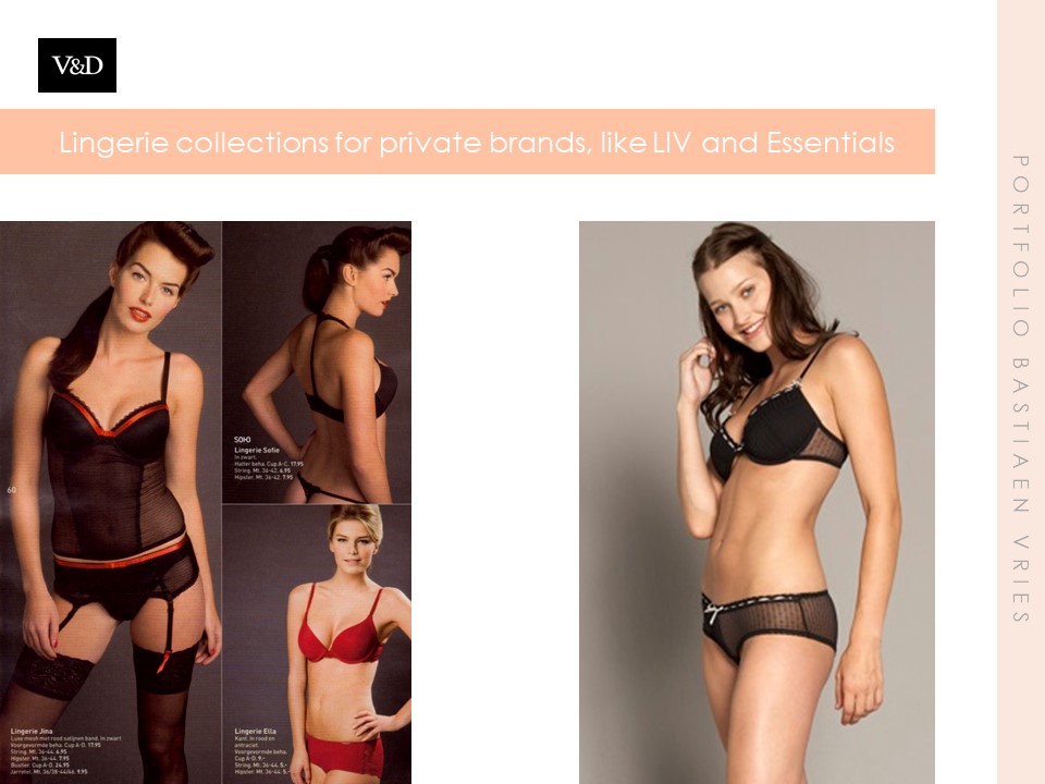 2008 V and D department stores page of portfolio from Bastiaen Vries, Trend and Design Manager