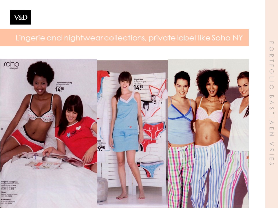 2008 V and D Department stores nightwear portfolio Bastiaen Vries Trend and Design Manager