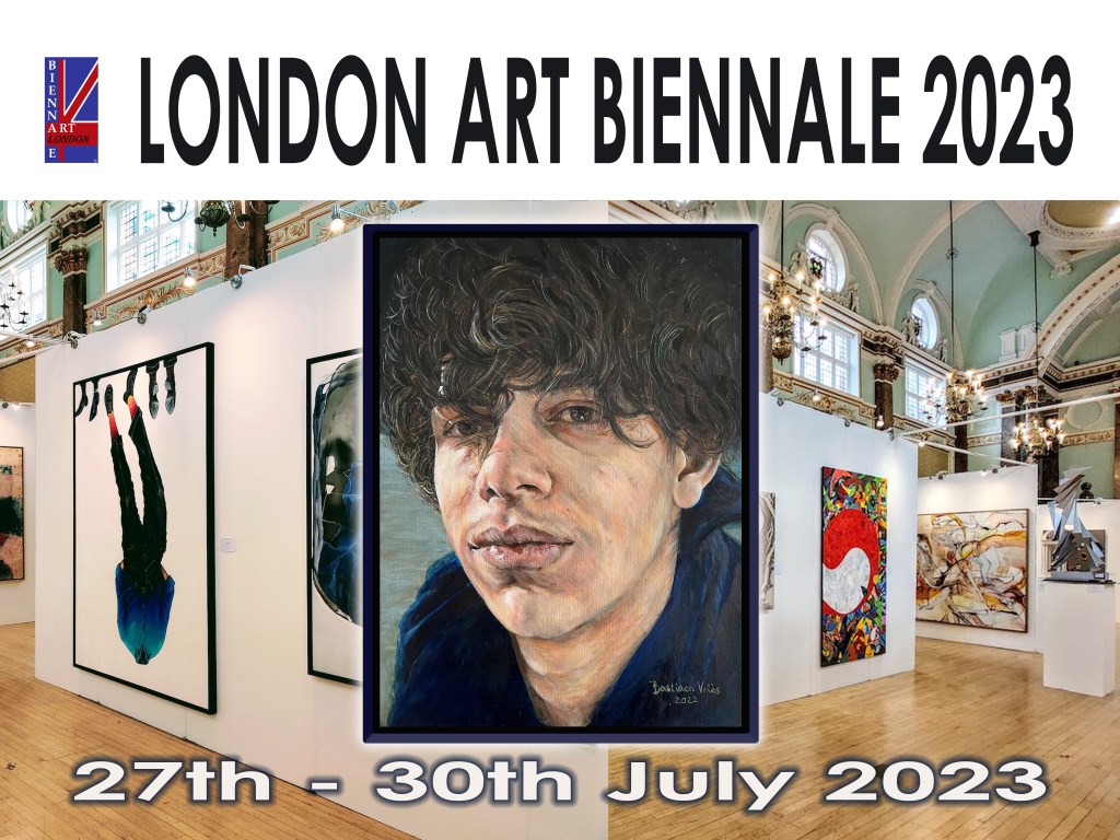 London Art Biennale 2023 Bastiaen selected with his painting 'Adam, portrait of a boy'. The art show will be in London at the Chelsea Old Town Hall. International Confederation of Art Critics, the Chianciano Art Museum and Gagliardi Gallery