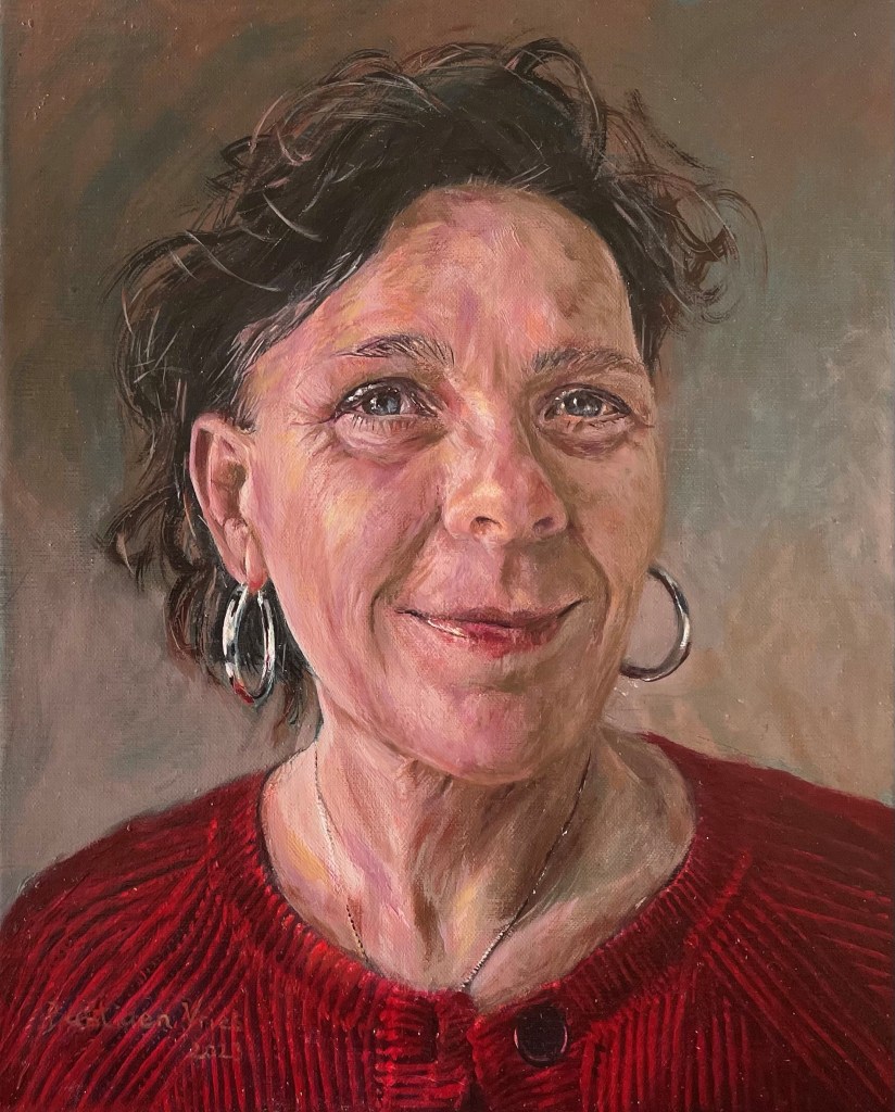 2023 Laila, oil on canvas, 30x24cm, portrait by Bastiaen Vries, bastiaen.art.