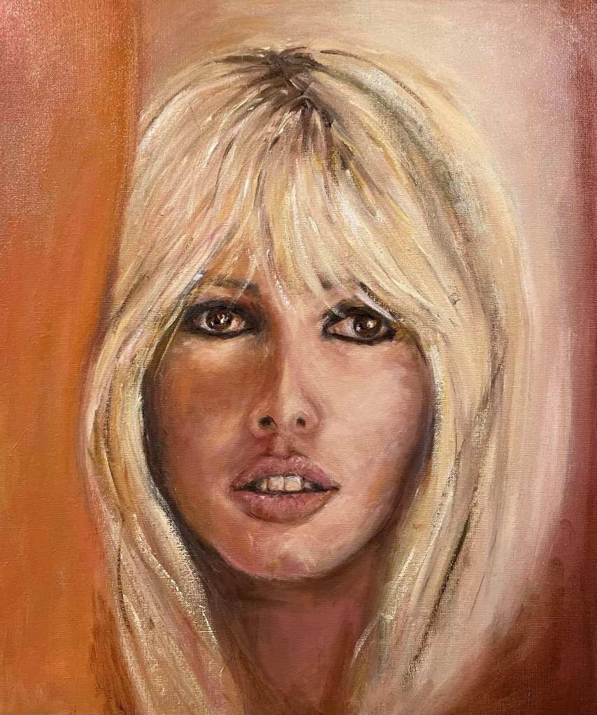 painting of Bardot by one of my students