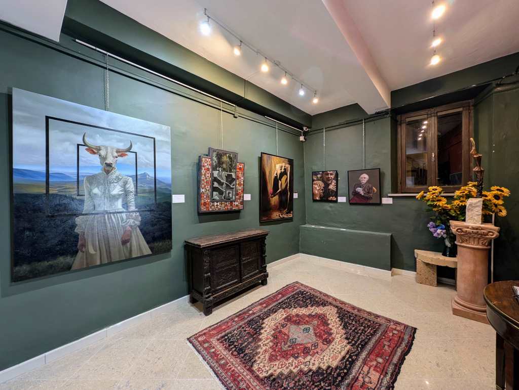 2024 Chianciano Biennale my painting Oil Wrestlers