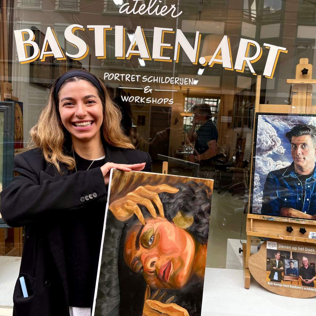 Cursist voor het atelier van Bastiaen Vries in het Westerpark